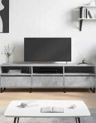 vidaXL ТВ шкаф бетонно сиво 150x30x445 см инженерно дърво