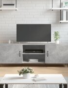vidaXL ТВ шкаф Бетонно сиво 150x30x50 см инженерно дърво