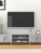 vidaXL ТВ шкаф бетонно сиво 180x315x40 см инженерно дърво