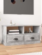 vidaXL ТВ шкаф бетонно сиво 93x355x45 см инженерно дърво