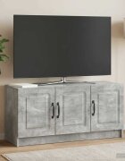 vidaXL ТВ шкаф Бетонно сиво 99 x 345 x 47 см Инженерна дървесина