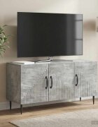 vidaXL ТВ шкаф Бетонно сиво 99 x 345 x 50 см Инженерна дървесина