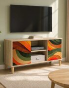vidaXL ТВ шкаф BONN 102 x 33 x 50 см Сонома Инженерна дървесина