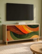 vidaXL ТВ шкаф BONN 102 x 33 x 50 см Сонома Инженерна дървесина