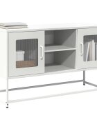 vidaXL ТВ шкаф бял 1005x39x605 см стомана
