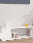 vidaXL ТВ шкаф бял 100x24x32 см инженерно дърво
