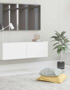 vidaXL ТВ шкаф бял 100x30x30 см инженерно дърво