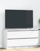 vidaXL ТВ шкаф бял 100x35x54 cm Изработена дървесина