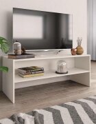 vidaXL ТВ шкаф бял 100x40x40 см инженерно дърво