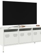 vidaXL ТВ шкаф бял 1015x39x435 см студеновалцувана стомана