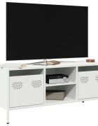 vidaXL ТВ шкаф бял 1015x39x435 см студеновалцувана стомана