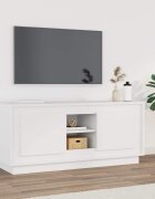 vidaXL ТВ шкаф бял 102x35x45 см инженерно дърво