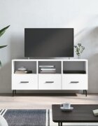 vidaXL ТВ шкаф бял 102x36x50 см инженерно дърво