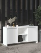 vidaXL ТВ шкаф бял 102x375x525 см инженерно дърво