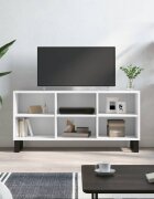 vidaXL ТВ шкаф бял 1035x30x50 см инженерно дърво