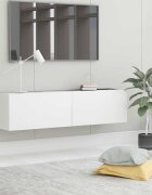 vidaXL ТВ шкаф бял 120x30x30 см инженерно дърво