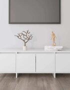 vidaXL ТВ шкаф бял 120x30x405 см инженерно дърво