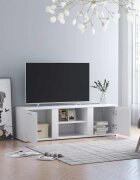 vidaXL ТВ шкаф бял 120x34x37 см инженерно дърво
