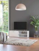 vidaXL ТВ шкаф бял 120x34x37 см инженерно дърво