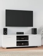 vidaXL ТВ шкаф бял 120x405x35 см инженерно дърво