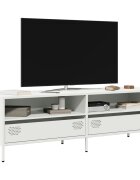 vidaXL ТВ шкаф бял 135x39x435 см студеновалцувана стомана