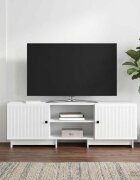 vidaXL ТВ шкаф Бял 150 x 31 x 50 см Инженерен дървен материал