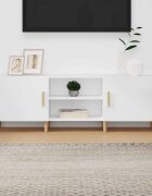vidaXL ТВ шкаф бял 150x30x50 см инженерно дърво