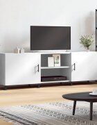 vidaXL ТВ шкаф бял 150x30x50 см инженерно дърво