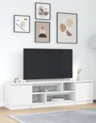 vidaXL ТВ шкаф бял 1885x41x50 см инженерно дърво