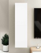 vidaXL ТВ шкаф бял 305x30x110 см инженерно дърво