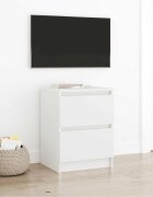 vidaXL ТВ шкаф бял 40x35x54 см инженерно дърво