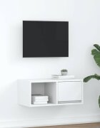 vidaXL ТВ шкаф бял 60x31x255 cm Изработена дървесина