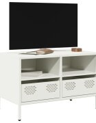 vidaXL ТВ шкаф бял 68x39x435 см студеновалцувана стомана