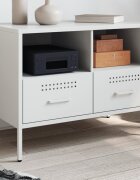 vidaXL ТВ шкаф бял 68x39x505 см стомана