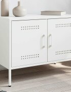 vidaXL ТВ шкаф бял 68x39x505 см стомана