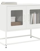 vidaXL ТВ шкаф бял 68x39x605 cm Студено валцувана стомана