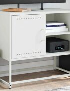 vidaXL ТВ шкаф бял 68x39x605 см стомана