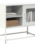 vidaXL ТВ шкаф бял 68x39x605 см стомана