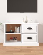 vidaXL ТВ шкаф бял 73x355x475 см инженерно дърво