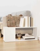 vidaXL ТВ шкаф бял 80x24x32 см инженерно дърво