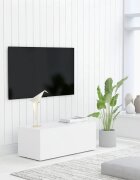 vidaXL ТВ шкаф бял 80x34x30 см инженерно дърво