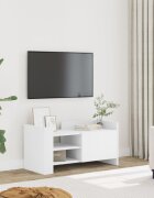 vidaXL ТВ шкаф бял 80x35x40 см инженерно дърво