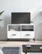 vidaXL ТВ шкаф бял 80x36x50 см инженерно дърво