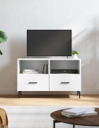 vidaXL ТВ шкаф бял 80x36x50 см инженерно дърво