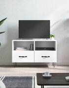 vidaXL ТВ шкаф бял 80x36x50 см инженерно дърво