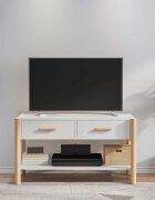 vidaXL ТВ шкаф бял 82x38x45 см инженерно дърво