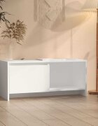 vidaXL ТВ шкаф бял 90x35x40 см инженерно дърво