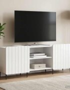vidaXL ТВ шкаф Бял гланц 150 x 31 x 52 см Инженерна дървесина