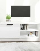 vidaXL ТВ шкаф бял гланц 80x35x365 см инженерно дърво