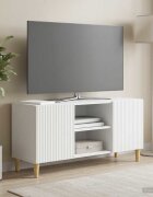 vidaXL ТВ шкаф Бяло 102 x 345 x 50 см Инженерна дървесина